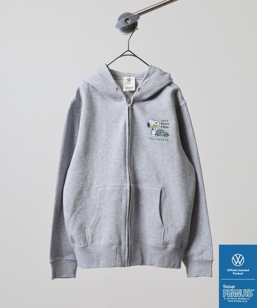 パーカー PEANUTS×Volks wagen プリントフルジップパーカー キッズ 子供服 男の子 女の子の画像