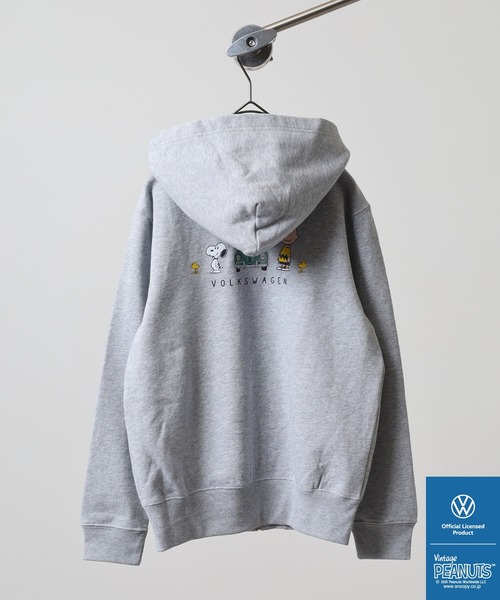 パーカー PEANUTS×Volks wagen プリントフルジップパーカー キッズ 子供服 男の子 女の子の画像