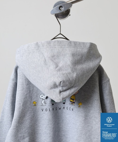 パーカー PEANUTS×Volks wagen プリントフルジップパーカー キッズ 子供服 男の子 女の子の画像