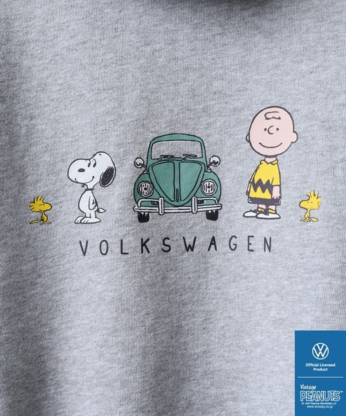 パーカー PEANUTS×Volks wagen プリントフルジップパーカー キッズ 子供服 男の子 女の子の画像