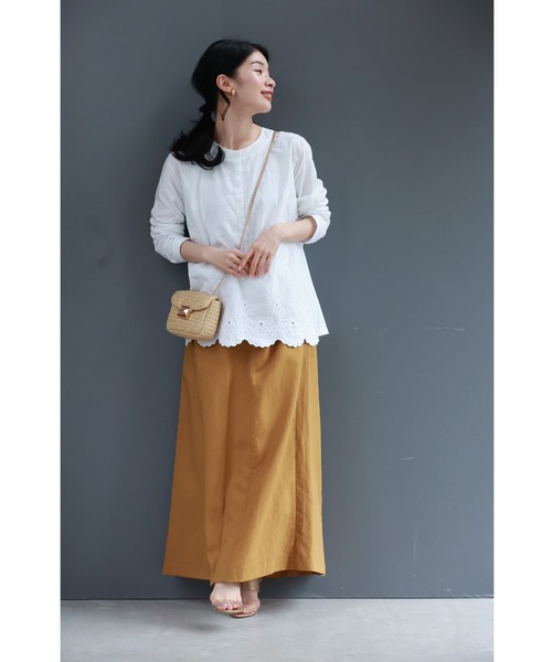 tシャツ 異素材合わせの白花レリーフ刺繍カットソートップス レディース cawaii tシャツ 異素材合わせの白花レリーフ刺繍カットソー