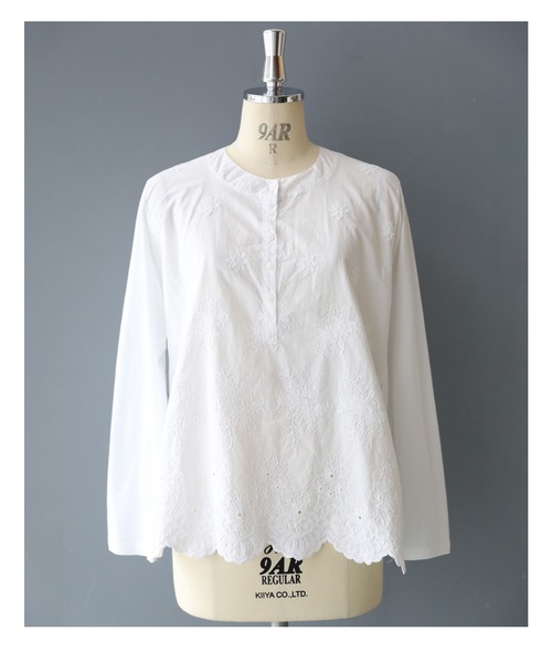 tシャツ 異素材合わせの白花レリーフ刺繍カットソートップス レディース cawaii tシャツ 異素材合わせの白花レリーフ刺繍カットソー
