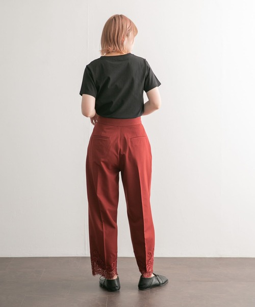 KMRii / レザーパイピングクロップドスウェットパンツ KMRii / レザーパイピングクロップドスウェットパンツ