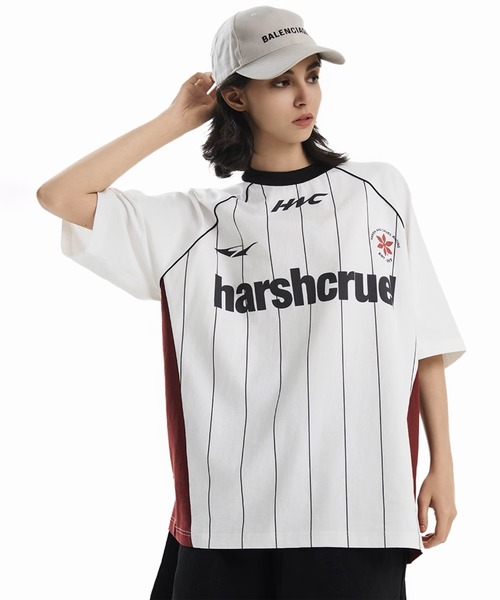 HARSH AND CRUEL Tシャツ 長袖 大人気 男女兼用 海外限定 正規品 HARSH AND CRUEL tシャツ ゲームシャツ ユニフォームTシャツ