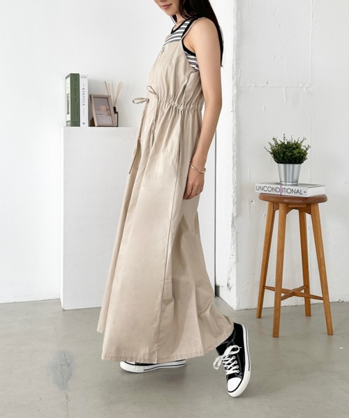 CLEA ワンピース フロントジップナイロンキャミワンピース : ZOZOTOWN