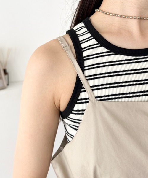 CLEA ワンピース フロントジップナイロンキャミワンピース : ZOZOTOWN