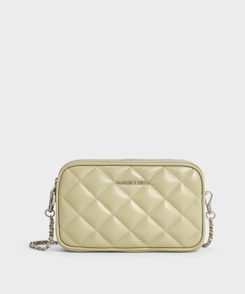 CHARLES & KEITH◇Mini Apfra キルティング クロスボディバッグ CHARLES ＆ KEITH ショルダーバッグ バッグ Apfra ミニアップ