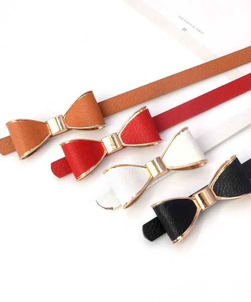 florist（フローリスト） ベルト リボンモチーフレディース細レザー