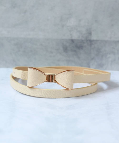 florist（フローリスト） ベルト リボンモチーフレディース細レザー