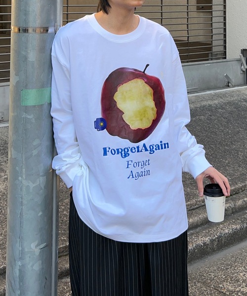 B.R.U tシャツ リンゴプリント長袖シャツ メンズ レディース