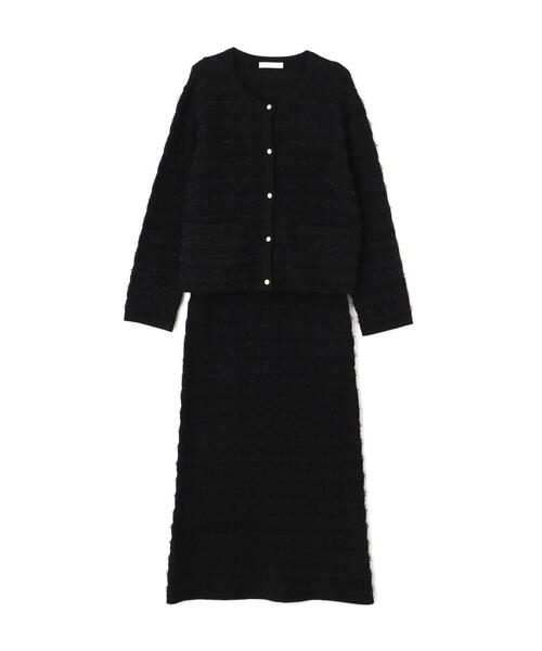 新品PROPORTION BODY DRESSINGラメツイードジレ PROPORTION BODY DRESSING ベルト付きペプラムツイードジレ