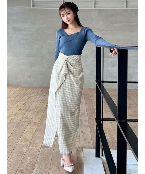 OBLI ツイードラップスカート ツイードラップスカート | BOTTOMS | OBLI