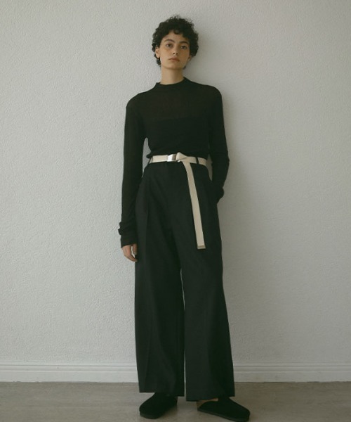 ETRE TOKYO（エトレトウキョウ） パンツ ダブルクロスベルテッド