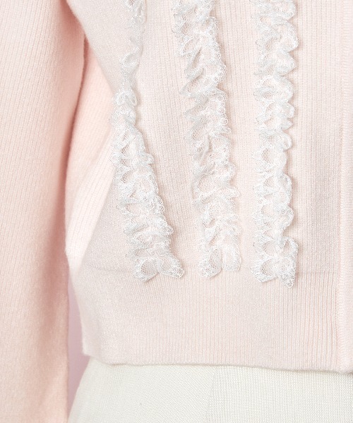 mellfy memory（メルフィーメモリー） パーカー Ribbon ＆ lace ruffle
