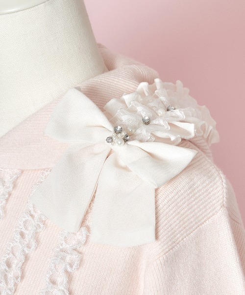 mellfy memory（メルフィーメモリー） パーカー Ribbon ＆ lace ruffle