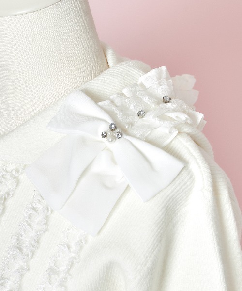 mellfy memory（メルフィーメモリー） パーカー Ribbon ＆ lace ruffle