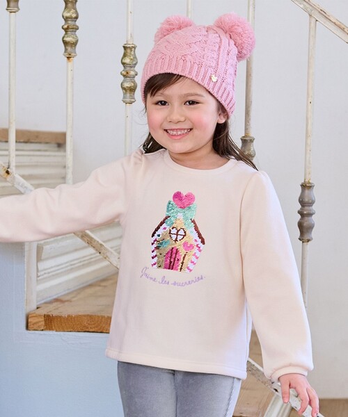 ANY（エニィ） トレーナー 裏シャギーミラクルスパンコールトレーナー