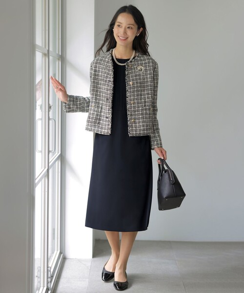 ＪPRESS　 ツィードジャケット J.PRESS ジャケット ノーカラージャケット ファニーツイード