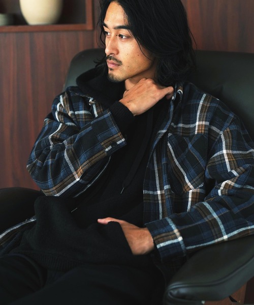 JIGGYS SHOP（ジギーズショップ） シャツ 裏ボアネルチェックシャツ
