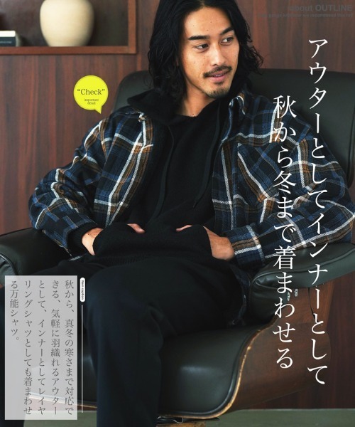 JIGGYS SHOP（ジギーズショップ） シャツ 裏ボアネルチェックシャツ