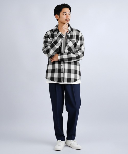 JIGGYS SHOP（ジギーズショップ） シャツ 裏ボアネルチェックシャツ