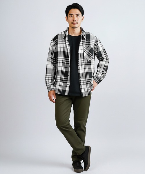 JIGGYS SHOP（ジギーズショップ） シャツ 裏ボアネルチェックシャツ