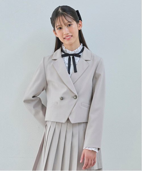 mezzo piano Junior フォーマル スタンドフリルブラウス キッズ