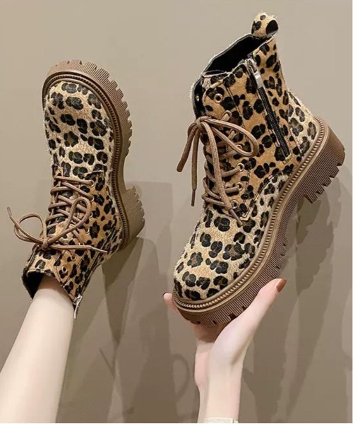 KOM（ドットコム） ブーツ 「.KOM/ドットケーオーエム」レオパード