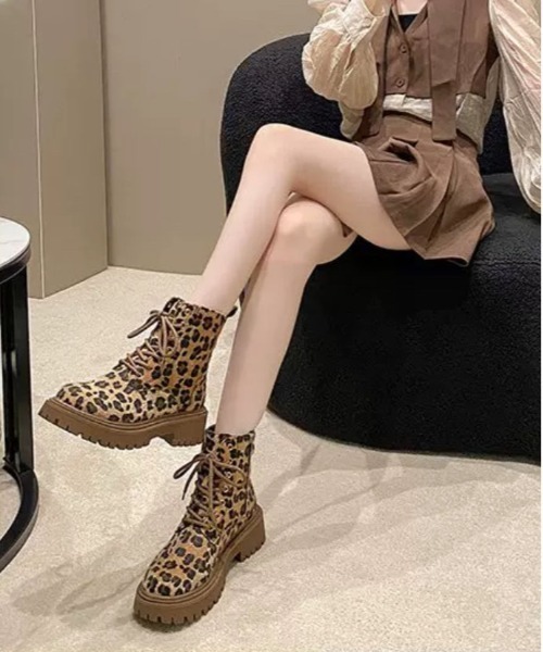 KOM（ドットコム） ブーツ 「.KOM/ドットケーオーエム」レオパード