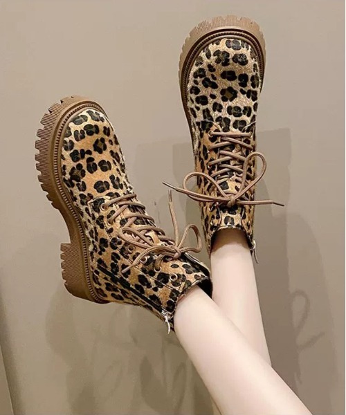 KOM（ドットコム） ブーツ 「.KOM/ドットケーオーエム」レオパード