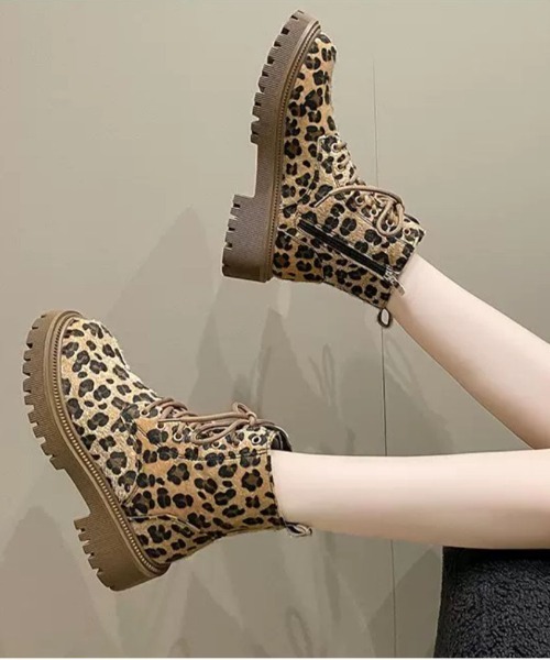 KOM（ドットコム） ブーツ 「.KOM/ドットケーオーエム」レオパード