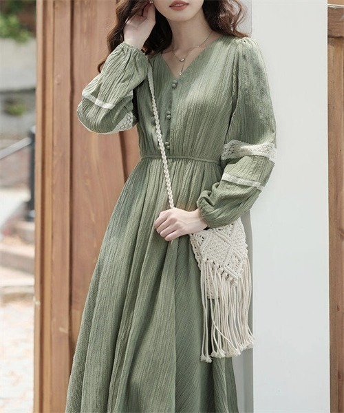 Dream garden（ドリームガーデン） ワンピース レース切り替えフレア