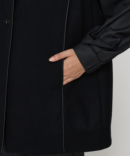 ベスト ジレ やわらかメルトン ノーカラージレ レディース Gabardine K.T ベスト ジレ やわらかメルトン ノーカラージレ