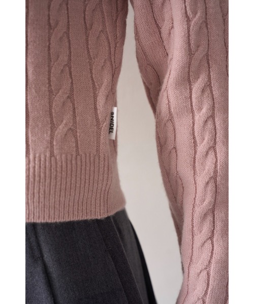 スナイデル  ケーブルニットプルオーバー SNIDEL（スナイデル） ニット セーター 「BEARPAW」ケーブルニットプル