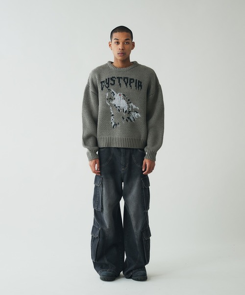 ANDER HUNK セーター ニット Wolf Low-Gauge Knit/ウルフローゲージ