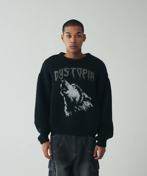 ANDER HUNK セーター ニット Wolf Low-Gauge Knit/ウルフローゲージ 