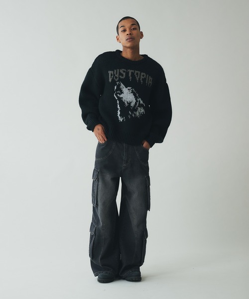 ANDER HUNK セーター ニット Wolf Low-Gauge Knit/ウルフローゲージ