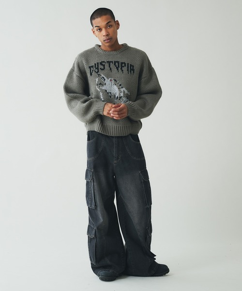 ANDER HUNK セーター ニット Wolf Low-Gauge Knit/ウルフローゲージ