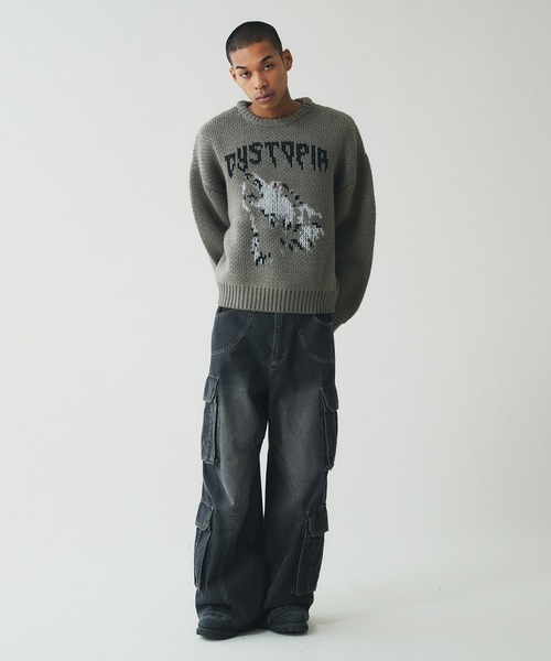 ANDER HUNK セーター ニット Wolf Low-Gauge Knit/ウルフローゲージ