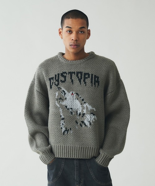ANDER HUNK セーター ニット Wolf Low-Gauge Knit/ウルフローゲージ