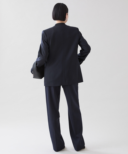 CINOH（チノ） ジャケット ノーカラージャケット （チノ）Black Formal