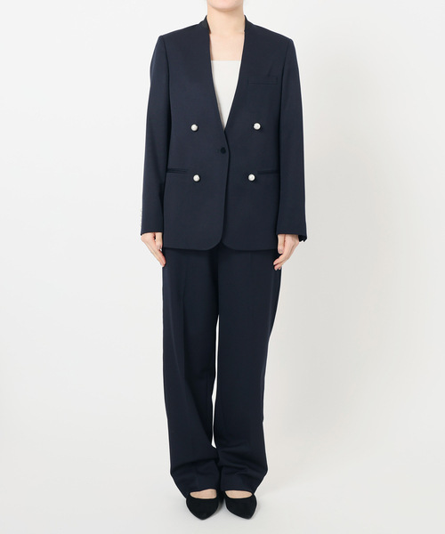 チノ CINOH パールボタン ノーカラージャケット 38 ネイビー ノーカラージャケット CINOH チノ | Browness FASHION BLOG