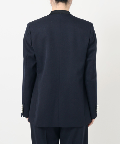 CINOH(チノ) ジャケット ノーカラージャケット (チノ)Black Formal CINOH(チノ) ジャケット ノーカラージャケット (チノ)Black Formal