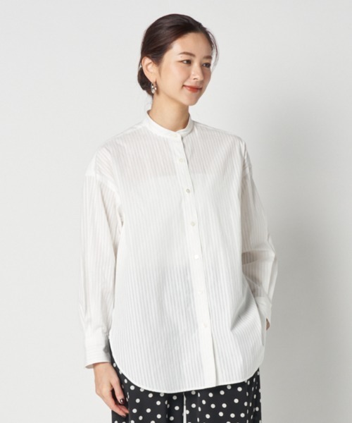 ブラウス シャツ the EDITOR  SHIRT (BAND COLLAR) レディース