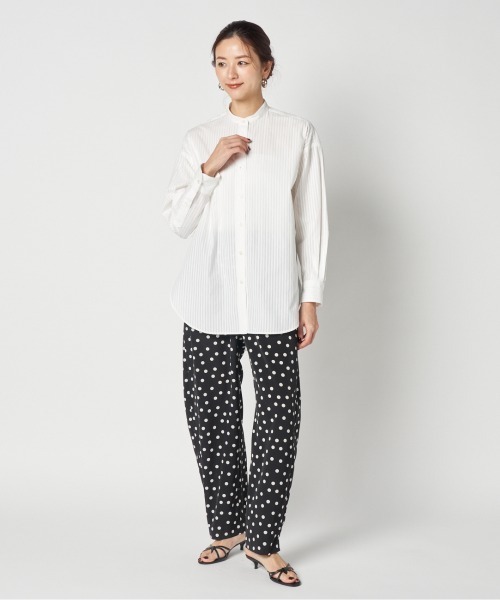 ブラウス シャツ the EDITOR  SHIRT (BAND COLLAR) レディース HELIOPOLE ブラウス シャツ the EDITOR SHIRT (BAND COLLAR
