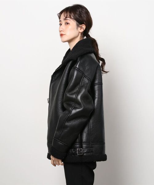 「COMMON WARE」 ブルゾン M ブラック×ホワイト レディース_画像2