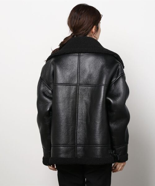 「COMMON WARE」 ブルゾン M ブラック×ホワイト レディース_画像3