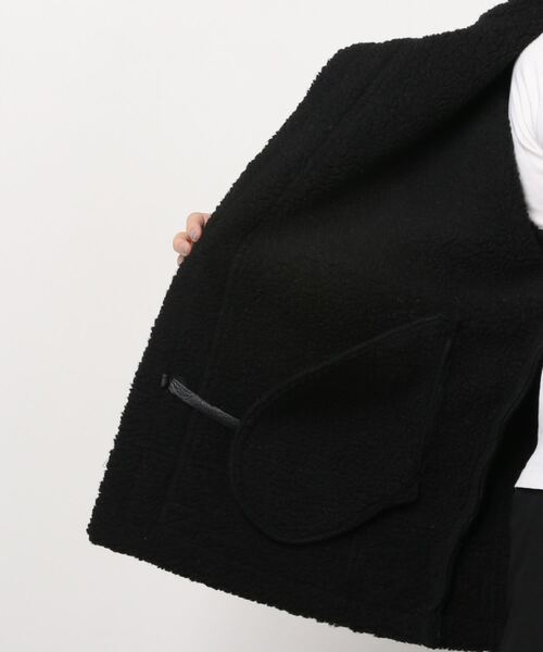「COMMON WARE」 ブルゾン M ブラック×ホワイト レディース_画像4