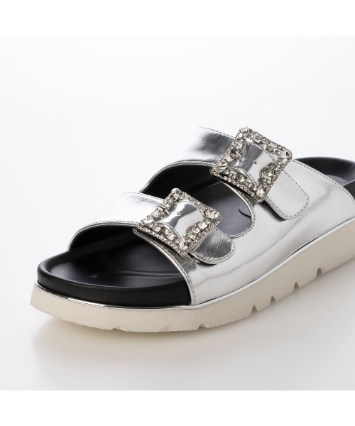 カリーノ（carino）/厚底ビジューバックルサンダル carino（カリーノ） サンダル 厚底ビジューバックルサンダル