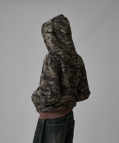 ANDER HUNK オーバーダイダブルジップアップパーカー Overdyed Double Zip-up Parker/オーバーダイダブルジップアップ